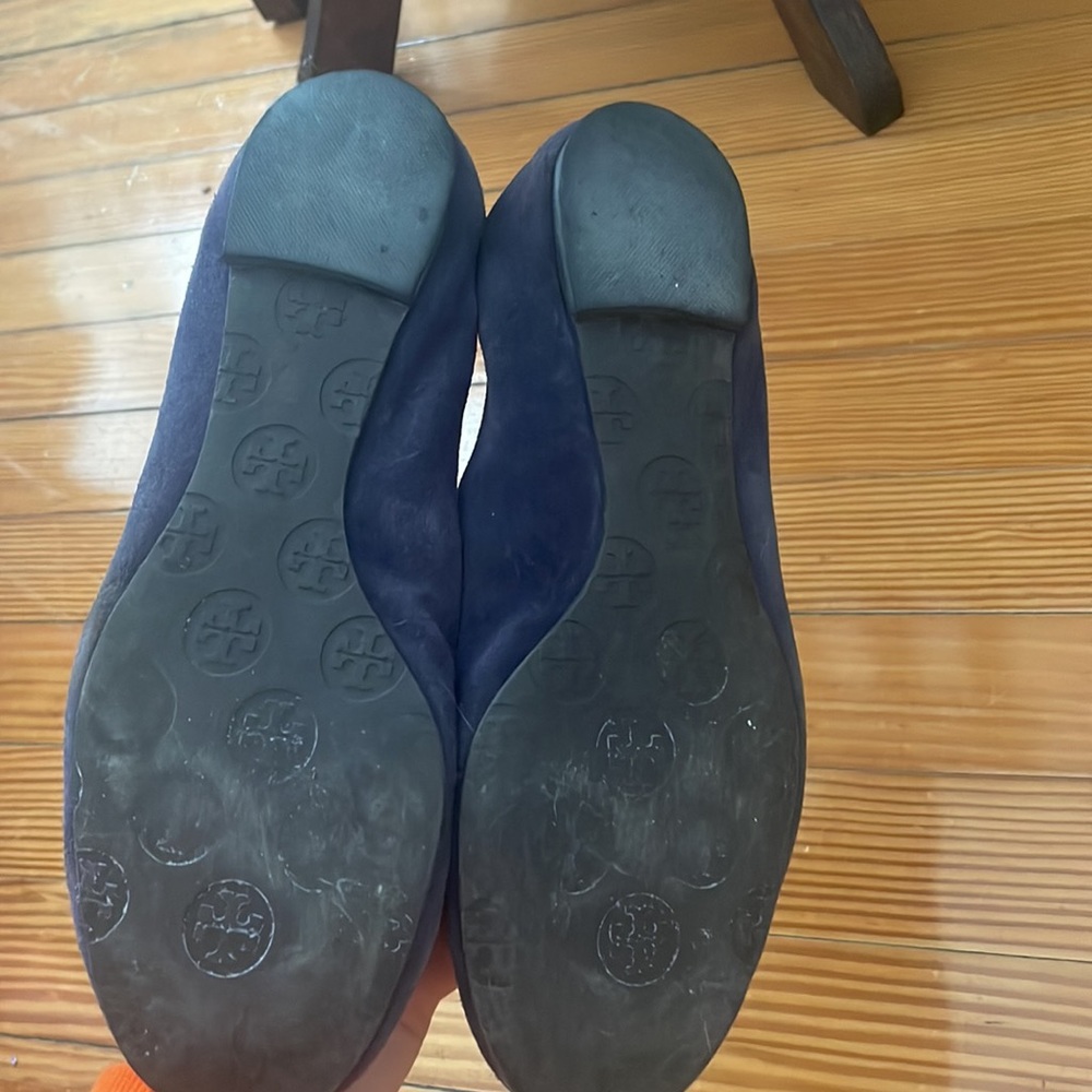 navy blue suede flats